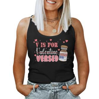 Pacu Crna Icu Er Nurse V Is For Versed Happy Valentine's Day Women Tank Top - Monsterry UK