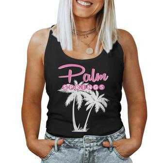 Palm Springs Retro Vintage California Palm Tree Women Tank Top - Monsterry CA