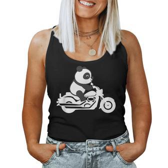 Panda Motorcycle Biker Panda Bear Motorcycle Bike Motorsport Women Tank Top - Monsterry DE