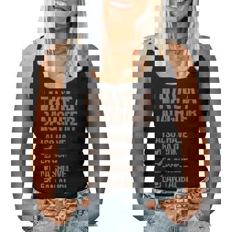 Papa Drôle J'ai Une Fille J'ai Aussi Un Pistolet Une Pelle Women Tank Top - Cadeauxyz