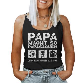 Papa Macht Das Gutater Hobby Football Grilling Beer Slogan Tank Top Frauen - Geschenkecke