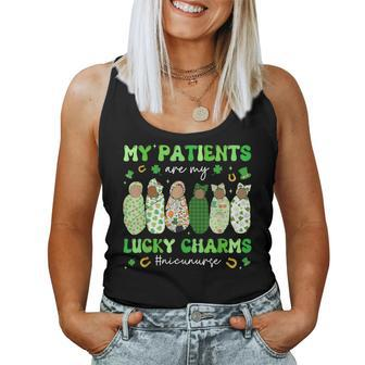 My Patients Are My Lucky Nicu Nurse Charm St Patrick's Day Women Tank Top - Monsterry CA