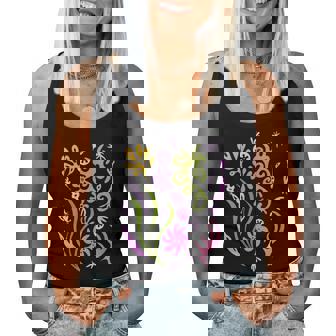 Patrón Abstracto Floral Botánico Inspirado En Matisse Cuello Camiseta sin mangas para mujer - Regaloses
