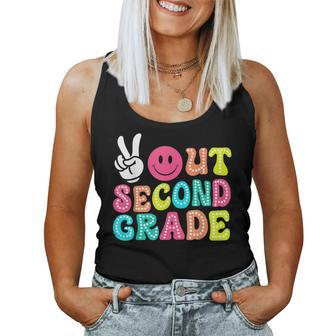 Peace Out 2Nd Grade Graduation Class 2024 Last Day Of School Women Tank Top - Monsterry AU