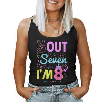 Peace Out 7 I'm 8 Years Old 8Th Happy Birthday For Boy Girl Women Tank Top - Thegiftio UK
