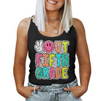 Peace Out Fifth Grade Dalmatian Dots Last Day Of School Women Tank Top - Monsterry CA