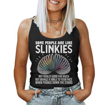 Some People Are Like Slinkies Sarcastic Graphic Women Tank Top - Monsterry