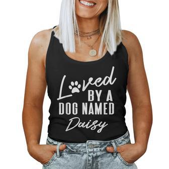 Personalized Dog Name Daisy Pet Lover Paw Print Women Tank Top - Monsterry UK