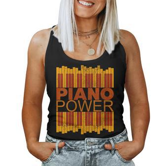 Piano Power With Key Of Piano With Vintage Colors Women Tank Top - Monsterry CA