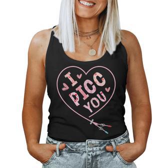 I Picc You Vascular Access Team Icu Er Nurse Valentines Day Women Tank Top - Monsterry