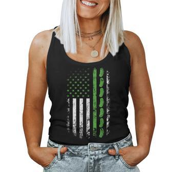 Pickle Cucumber Us American Flag For Pickle Lovers Women Women Tank Top - Seseable