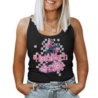 Pink Microscope Lab Week 2024 Histotech Lab Tech Women Tank Top - Monsterry CA