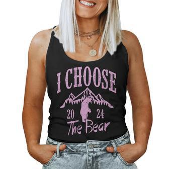 Pink Trendy I Choose The Bear 2024 Vintage Women Tank Top - Monsterry