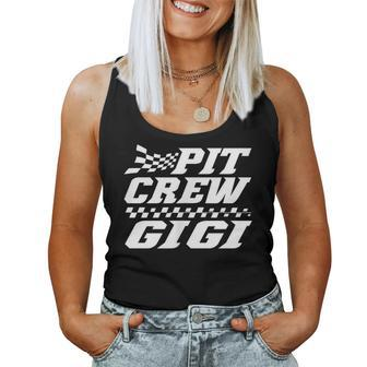 Pit Crew Gigi Hosting Race Car Birthday Matching Family Women Tank Top - Monsterry