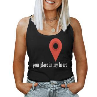 Your Place In My Heart- For Mom And Dad -Valentine's Day Women Tank Top - Monsterry