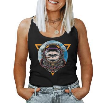 Planet Galaxy Outer Space Science Animal Sloth Astronaut Women Tank Top - Thegiftio UK