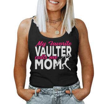Pole Vaulter My Favorite Vaulter Calls Me Mom Pole Vault Women Tank Top - Monsterry CA