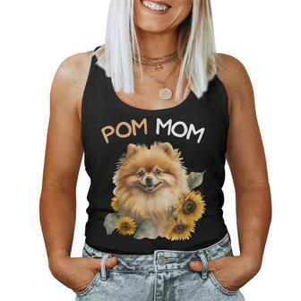 Pomeranian Mom Pom Dog Mama Women Tank Top - Monsterry UK