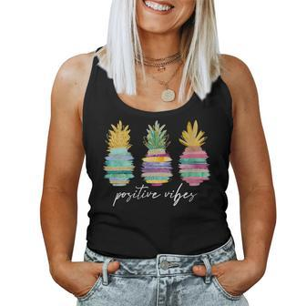 Positive Vibe Pineapple Transfer Day Infertility Ivf Mom Dad Women Tank Top - Monsterry CA