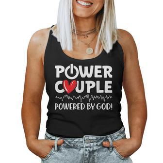 Power Couple Christian Couples Matching Valentines Day Women Tank Top | Mazezy