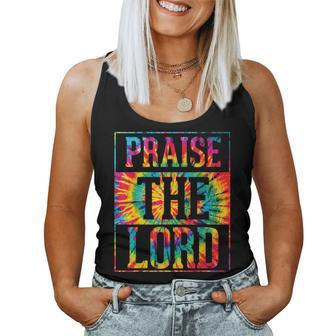 Praise The Lord Christian Faith Tie Dye Cute Christianity Women Tank Top - Monsterry UK