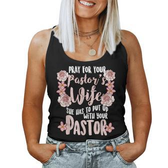 Pray For Your Pastor's Wife Christian Pastor Wife Women Tank Top - Monsterry