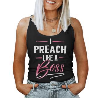 Preach Like A Boss Lady Boss Girl Power Women Tank Top - Monsterry