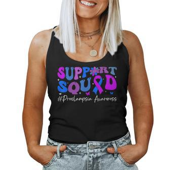 Preeclampsia Awareness Support Squad Groovy Women Women Tank Top - Seseable