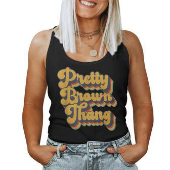Pretty Brown Thang Retro Vintage Black Pretty Thang Women Tank Top - Monsterry UK