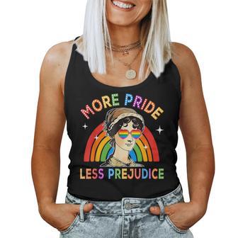 More Pride Less Prejudice Rainbow Lgbt Gay Lesbian Pride Women Tank Top - Monsterry DE