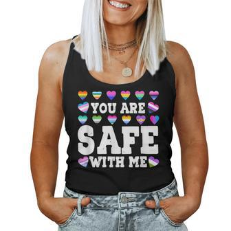 Pride Month You Are Safe With-Me Lgbtq Social Support Women Tank Top - Monsterry