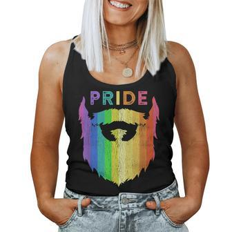 Pride Rainbow Beard Lgbtq Gay Pride Day Quote Saying Meme Women Tank Top - Monsterry AU