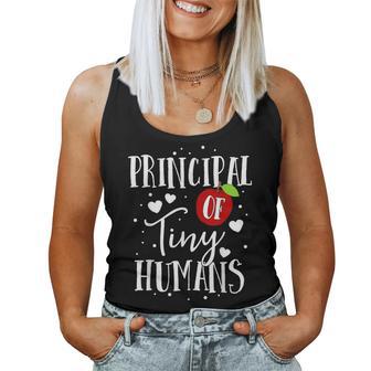 Principal Of Tiny Humans Teacher Apple School Women Women Tank Top - Monsterry DE