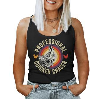 Professional Chicken Chaser Chicken Whisperer Farmer Women Tank Top - Monsterry