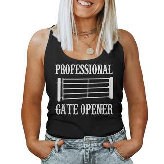Professional Gate Opener Farm Girls Sarcasm Women Tank Top - Monsterry DE