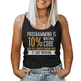 Programming 10 Percent Writing Code It Programmer Women Women Tank Top - Monsterry DE