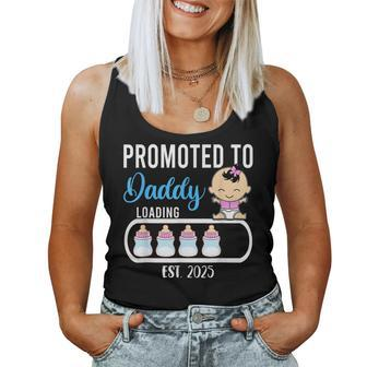 Promoted To Daddy 2025 Girl Gender Reveal Party Dad Father Women Tank Top - Monsterry CA