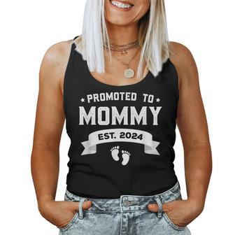 Promoted To Mommy Est 2024 New Mom First Mommy Women Tank Top - Seseable