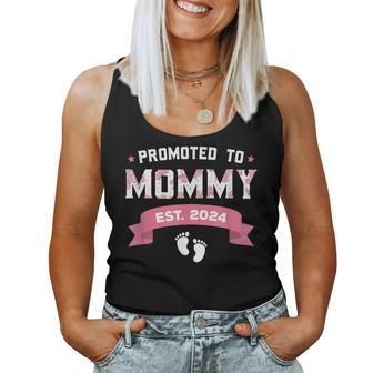Promoted To Mommy Est 2024 New Mom First Mommy Women Tank Top - Monsterry UK