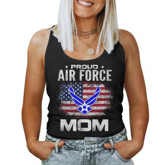 Proud Air Force Mom With American Flag Veteran Women Tank Top - Monsterry AU