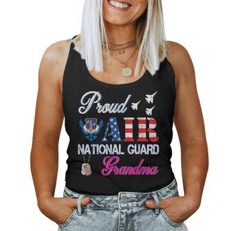 Proud Air National Guard Grandma Air Force Veterans Day Women Tank Top - Monsterry
