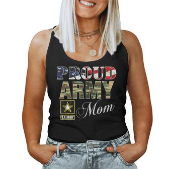 Proud Army Mom With American Flag Veteran Day Women Tank Top - Monsterry CA