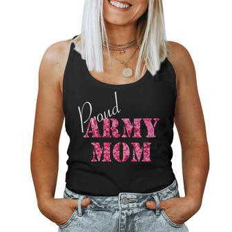 Proud Army Mom Pink Digital Camo Women Tank Top - Monsterry DE