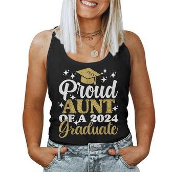 Proud Aunt Of A 2024 Graduate Graduation Family Women Tank Top | Mazezy