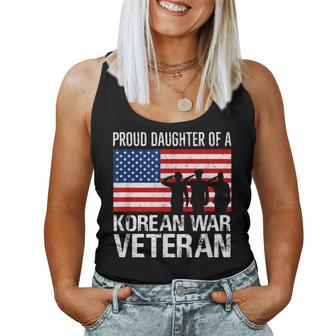 Proud Daughter Of A Korean War Veteran Family Matching Vet Women Tank Top - Monsterry