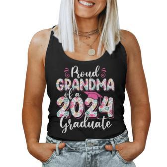 Proud Grandma Of A 2024 Graduate Family Graduation Women Tank Top - Thegiftio UK