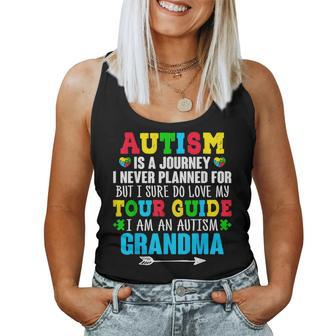 Proud Grandma Autism Awareness Month Grandson Granddaughter Women Tank Top - Seseable
