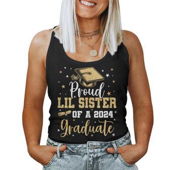 Proud Lil Sister Of A 2024 Graduate Class Of 24 Senior Grad Women Tank Top - Monsterry UK