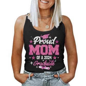 Proud Mom Of A 2024 Graduate Pink Senior Graduation 24 Women Tank Top - Monsterry DE