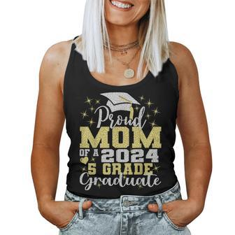 Proud Mom Of 5Th Grade Graduate 2024 Elementary Graduation Women Tank Top - Monsterry